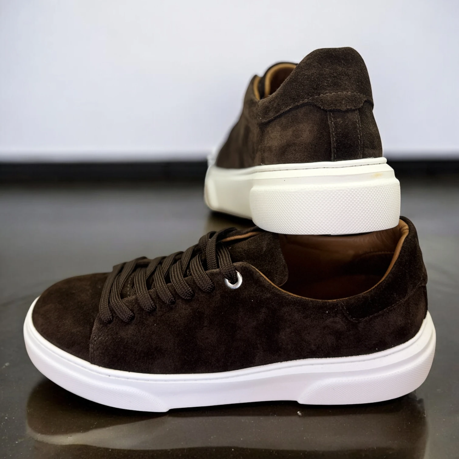 STEPMI HAKİKİ DERİ KAHVERENGİ SÜET SNEAKER