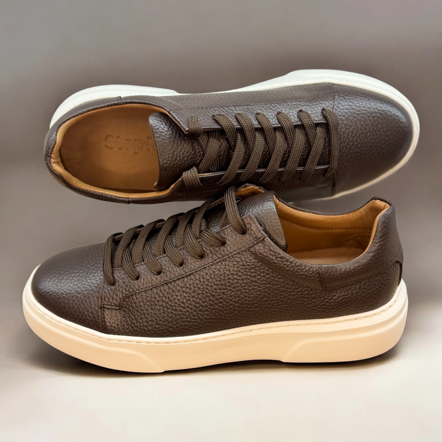 STEPMI HAKİKİ DERİ KAHVERENGİ SNEAKER
