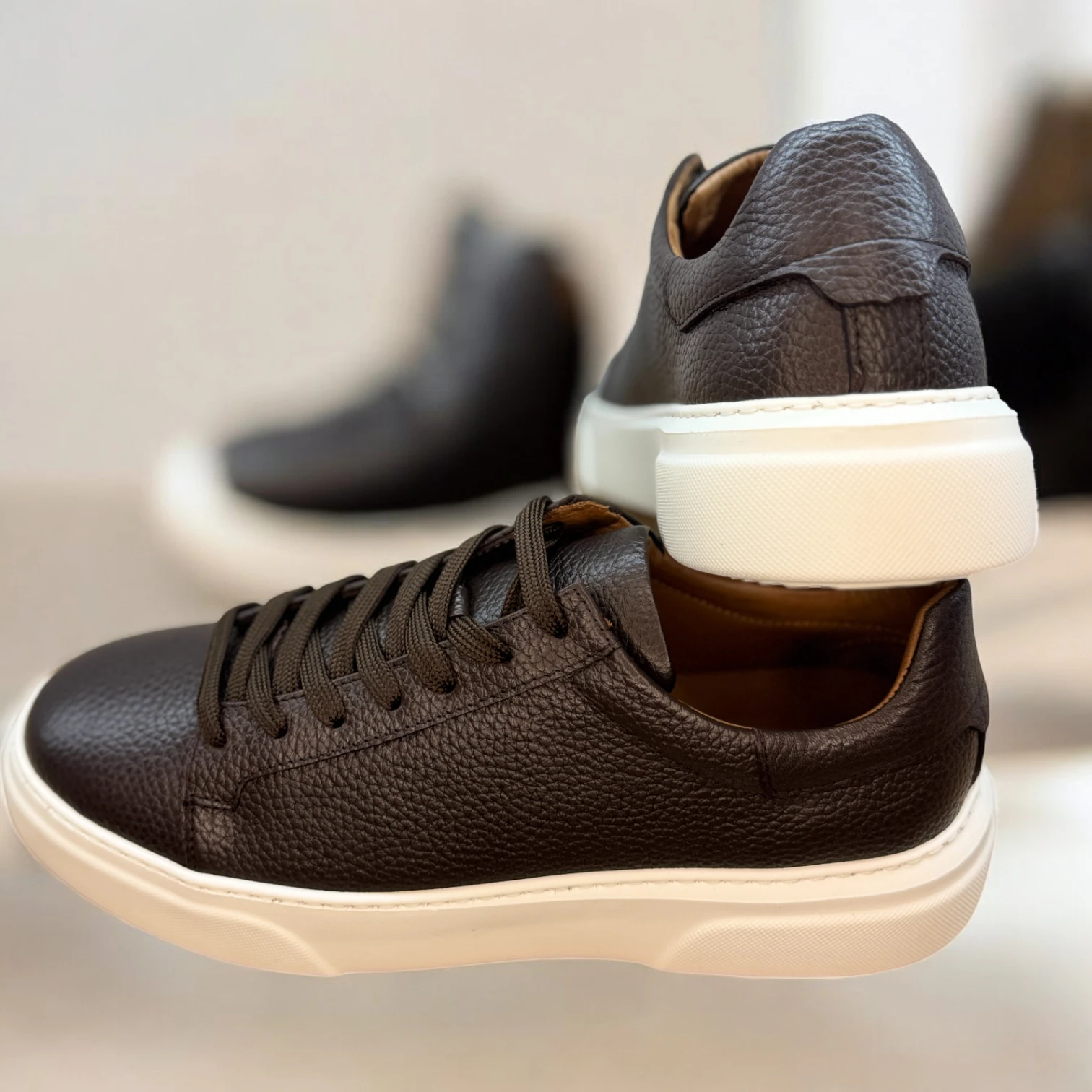 STEPMI HAKİKİ DERİ KAHVERENGİ SNEAKER