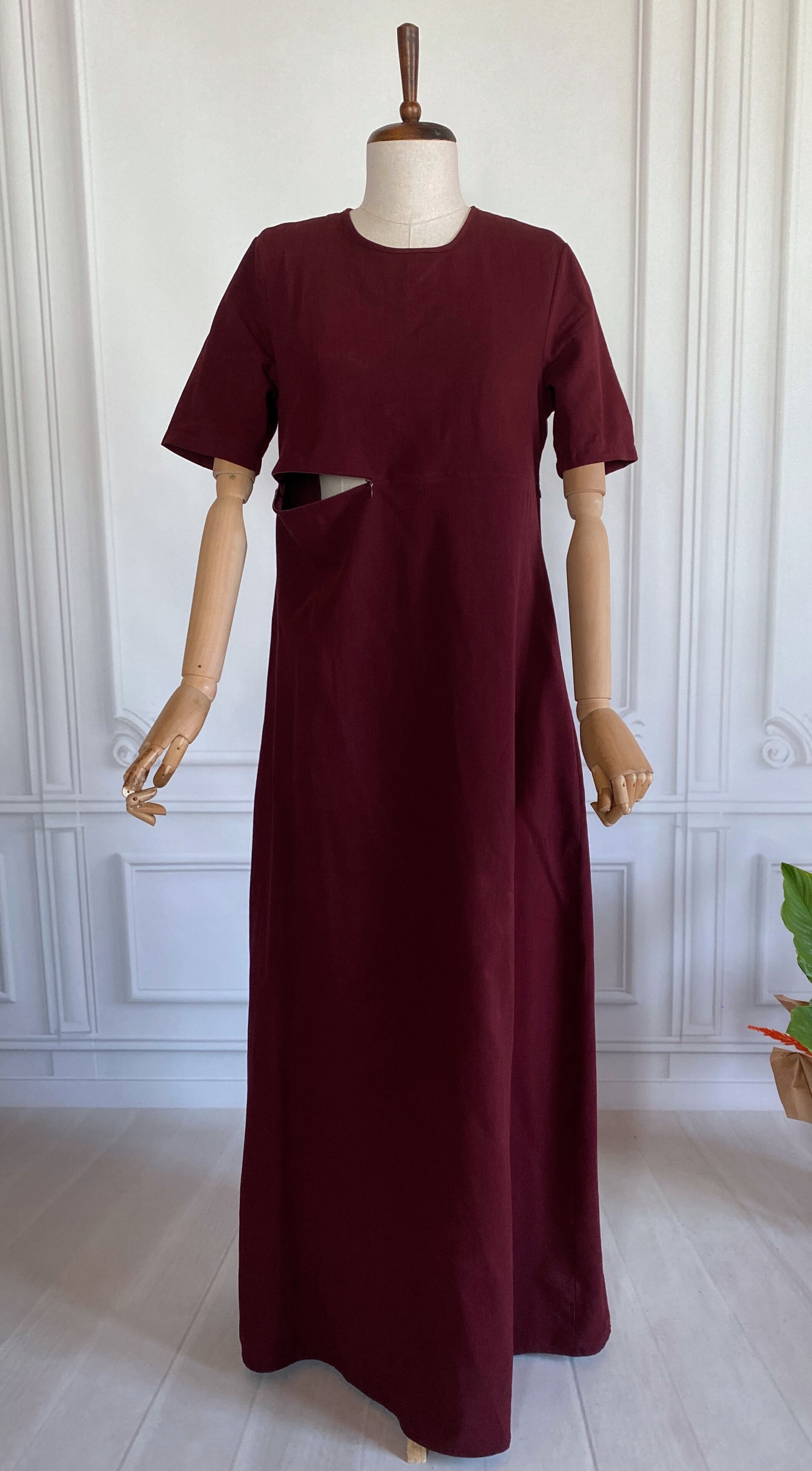 Mersha Bordo Natural Ceketli Emzirme Takımı Lohusa Anneler İçin