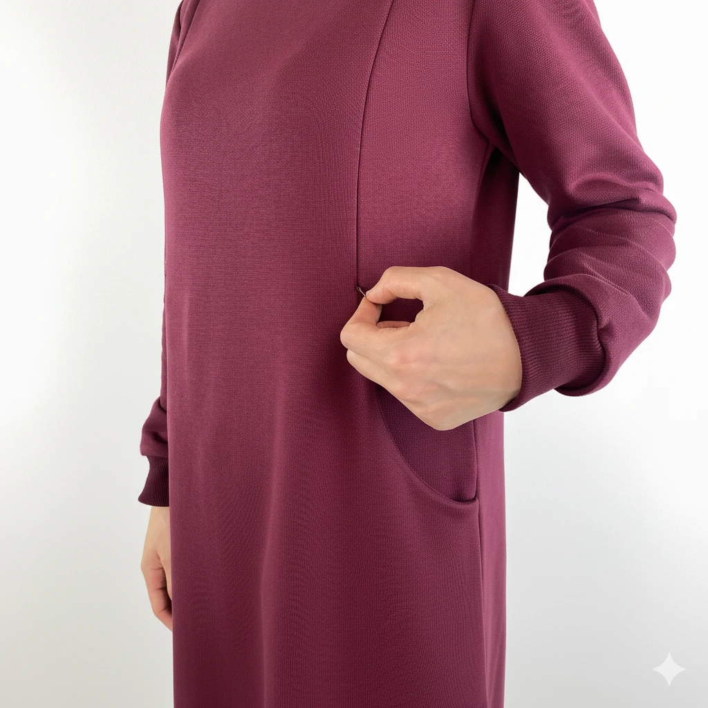 Mersha Zarif Emzirme Özellikli Lohusa Tuniği – Pratik ve Şık
