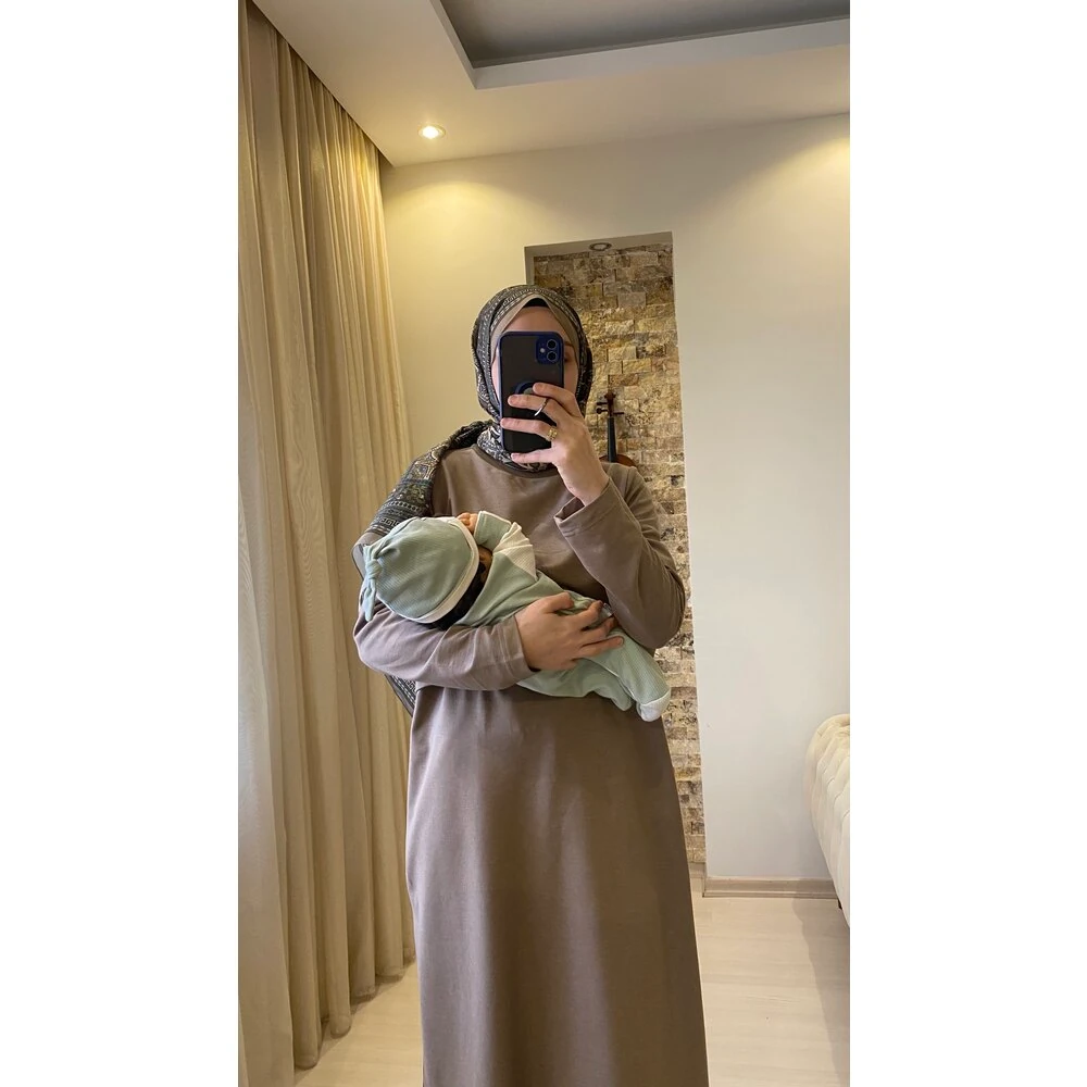 Mersha Mokka Emzirme Özellikli Tunik Lohusa Anneler İçin Pratik Tasarım