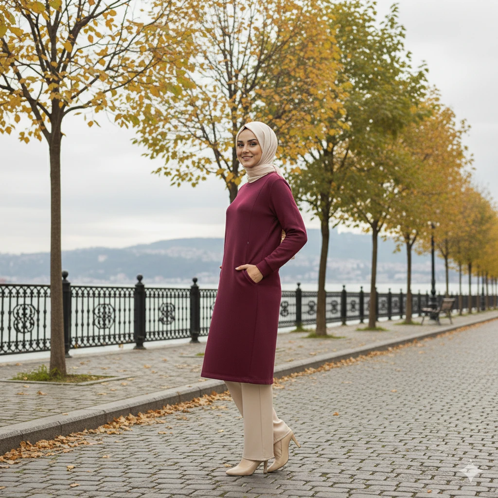 Mersha Zarif Emzirme Özellikli Lohusa Tuniği – Pratik ve Şık