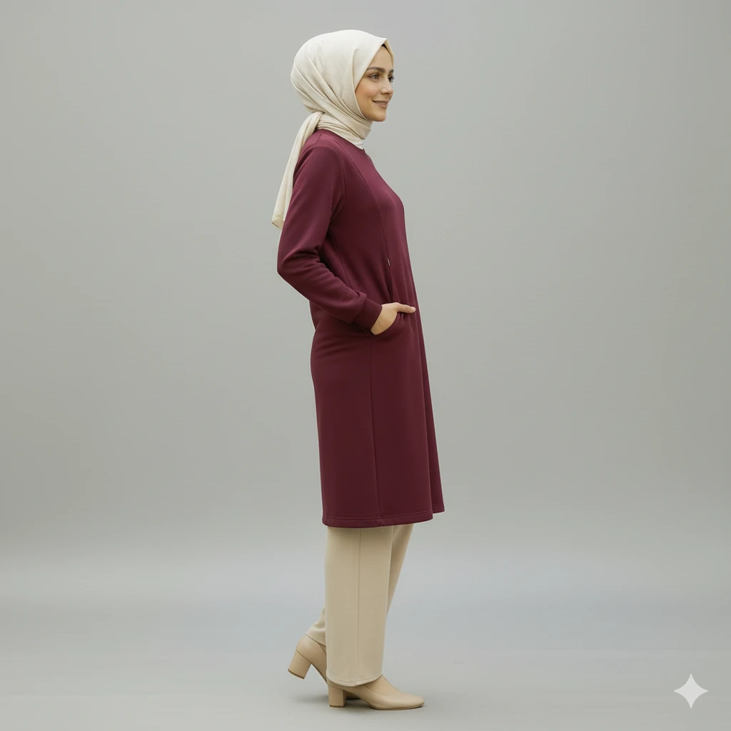 Mersha Zarif Emzirme Özellikli Lohusa Tuniği – Pratik ve Şık