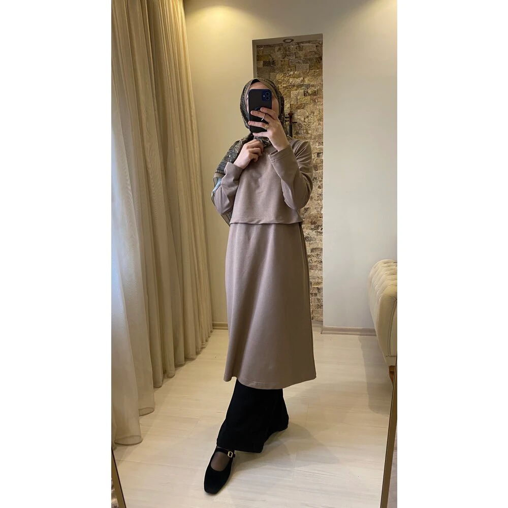 Mersha Mokka Emzirme Özellikli Tunik Lohusa Anneler İçin Pratik Tasarım