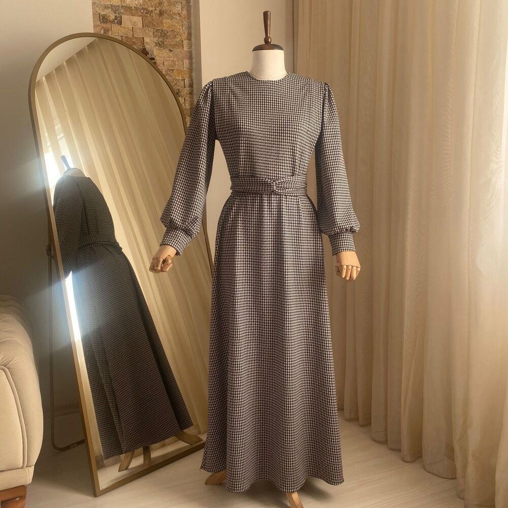 Mersha Gri Ahu Emzirme Detaylı Elbise Lohusa Anneler İçin Özel Tasarım