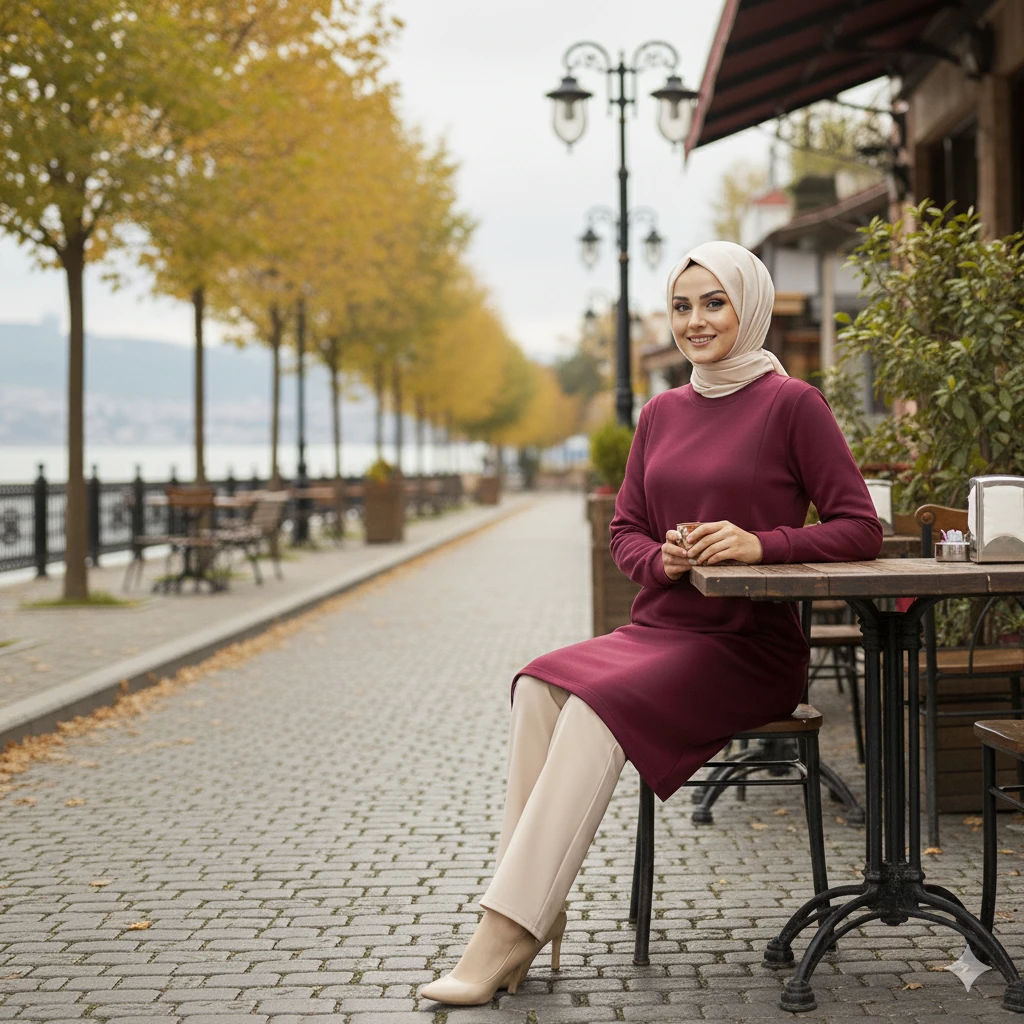 Mersha Zarif Emzirme Özellikli Lohusa Tuniği – Pratik ve Şık
