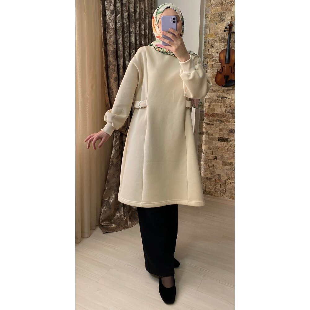 Tokalı Tunik Ekru
