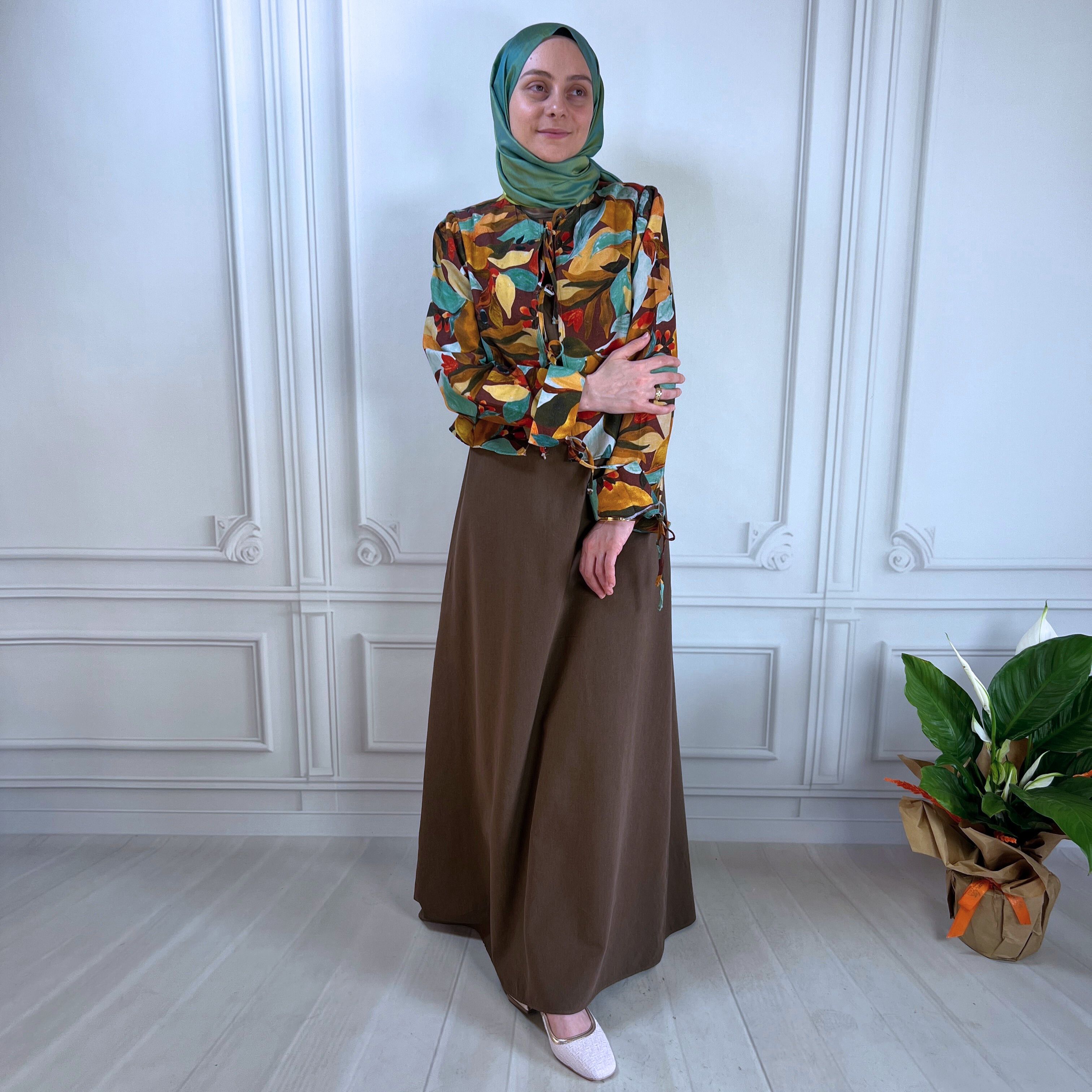 Mersha Latte Natural Ceketli Emzirme Takımı Lohusa Anneler İçin