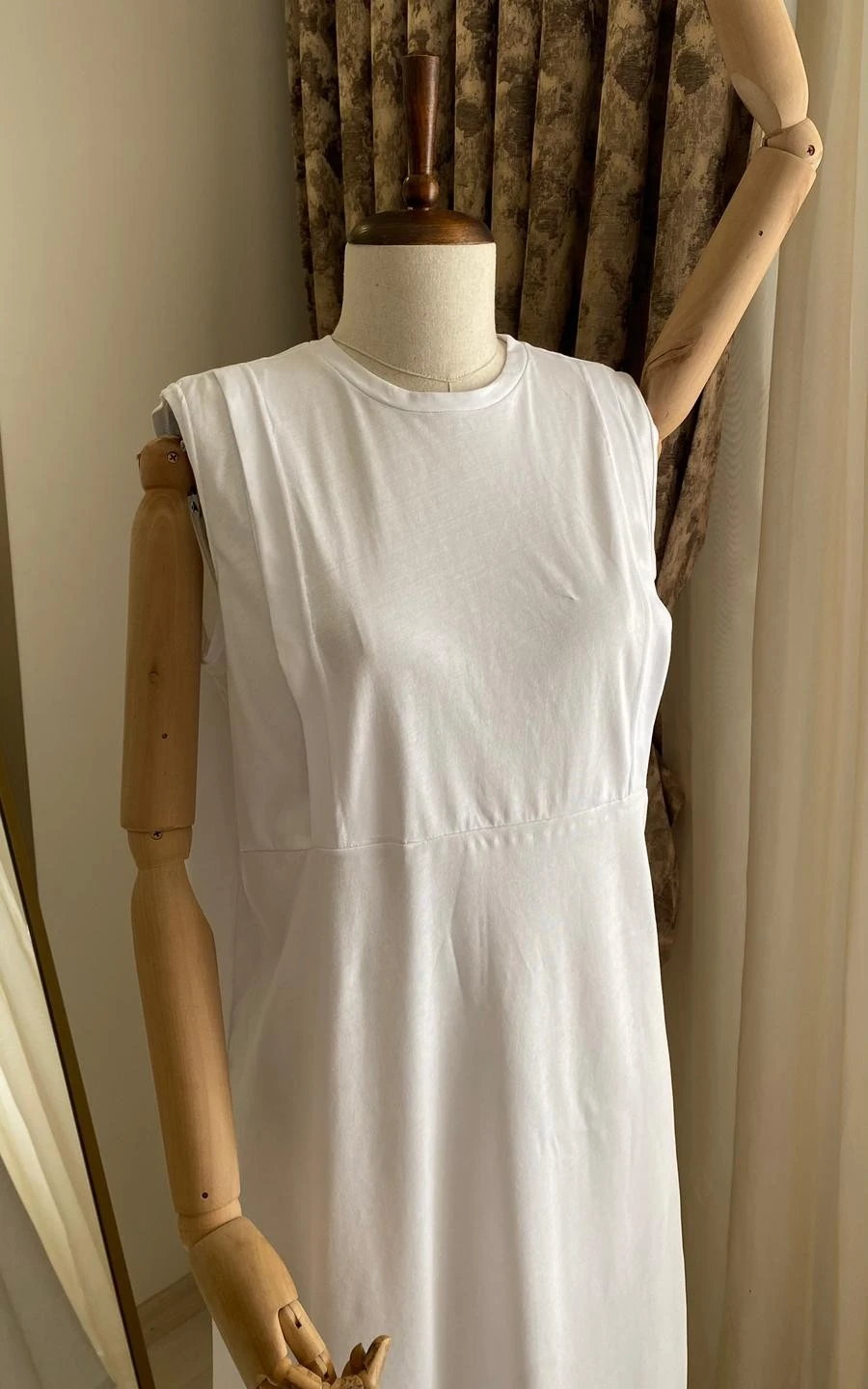 Mersha Sıfır Kol Astar Emzirme Elbisesi - Lohusa İçlik - Emzirme İçlik 