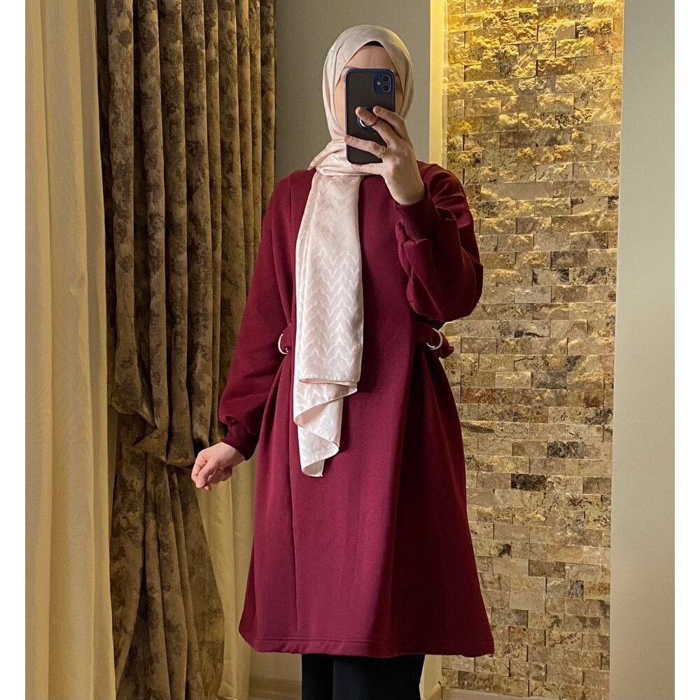 Tokalı Tunik Bordo