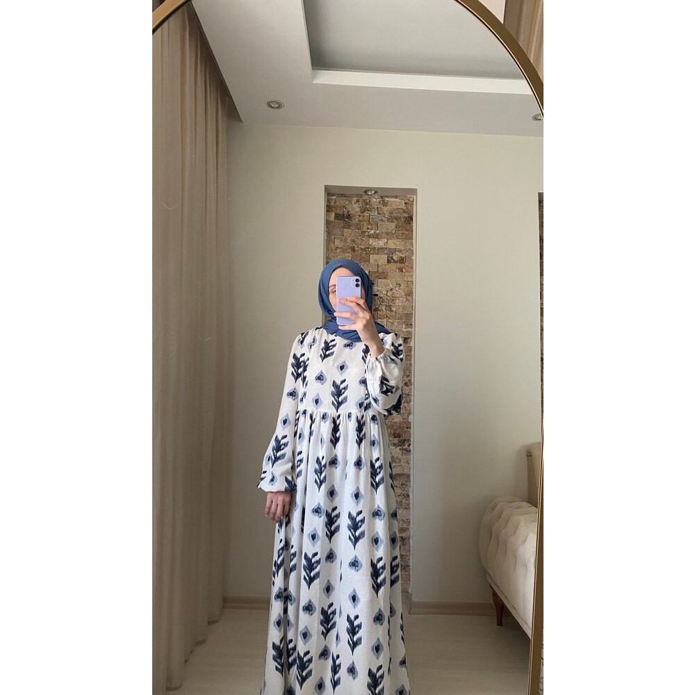 Keten Elbise (Beyaz)