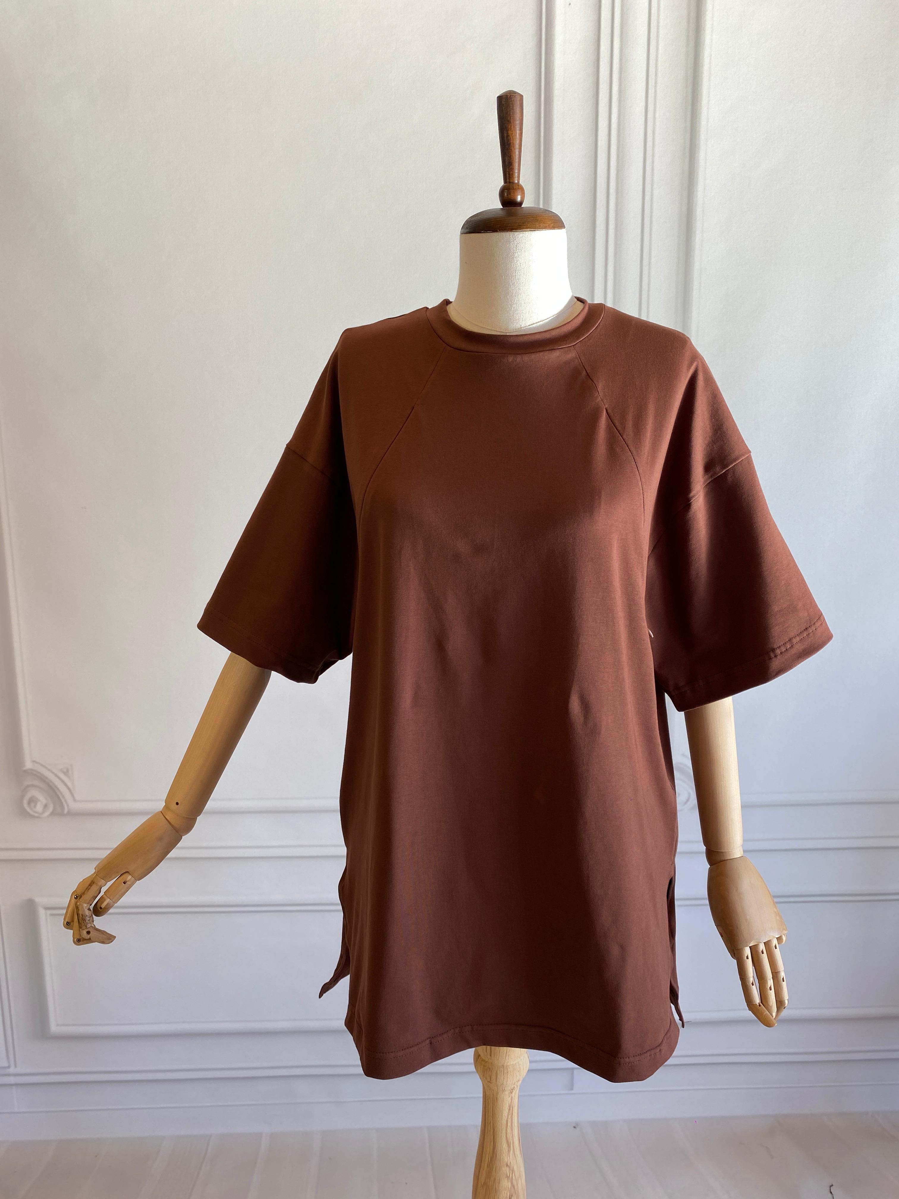 Mersha Oversize Emzirme Özellikli Tişört - Lohusa Tişörtü