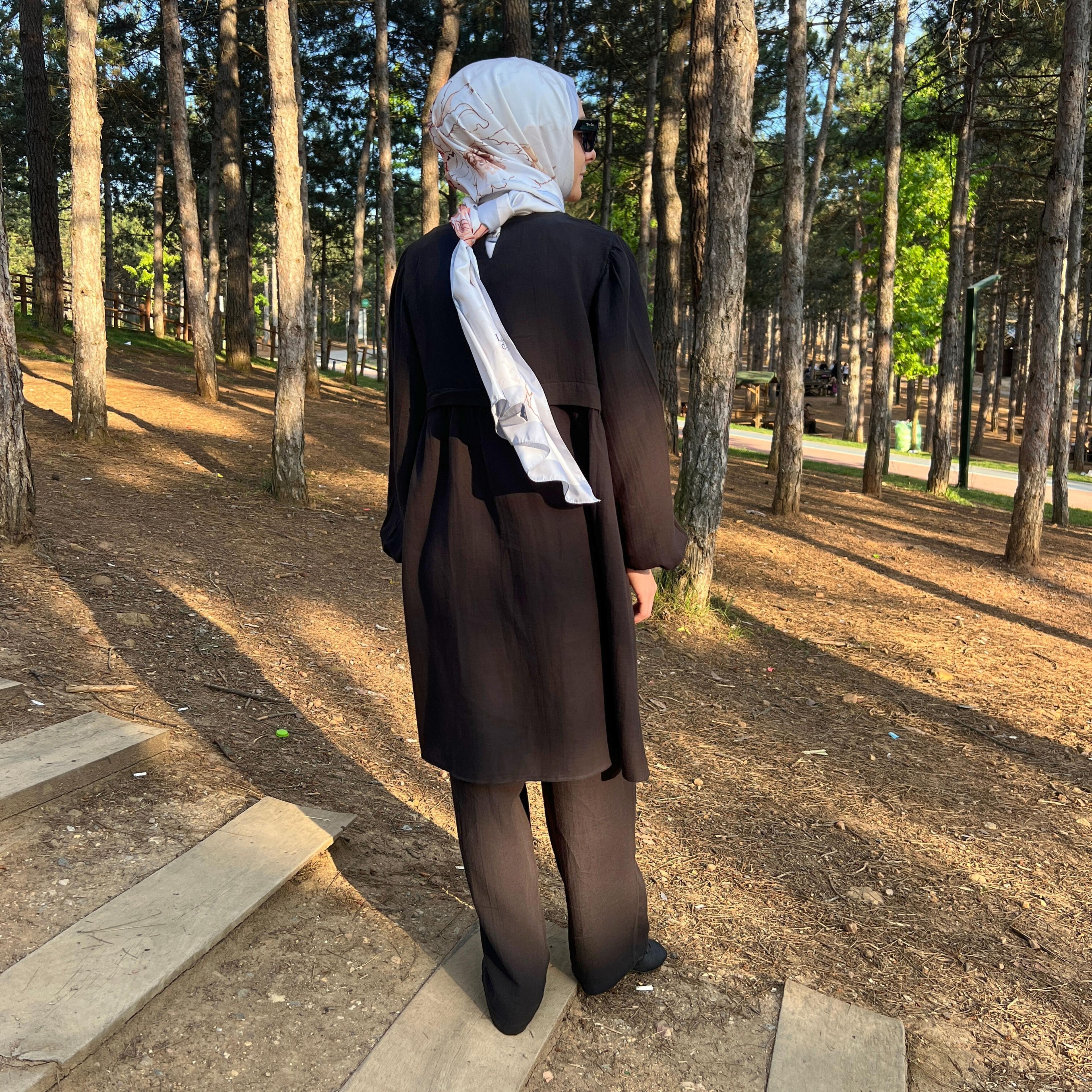 Mersha Müslin Emzirme Tunik Takımı 100cm - Lohusalık Dönemi Giyim