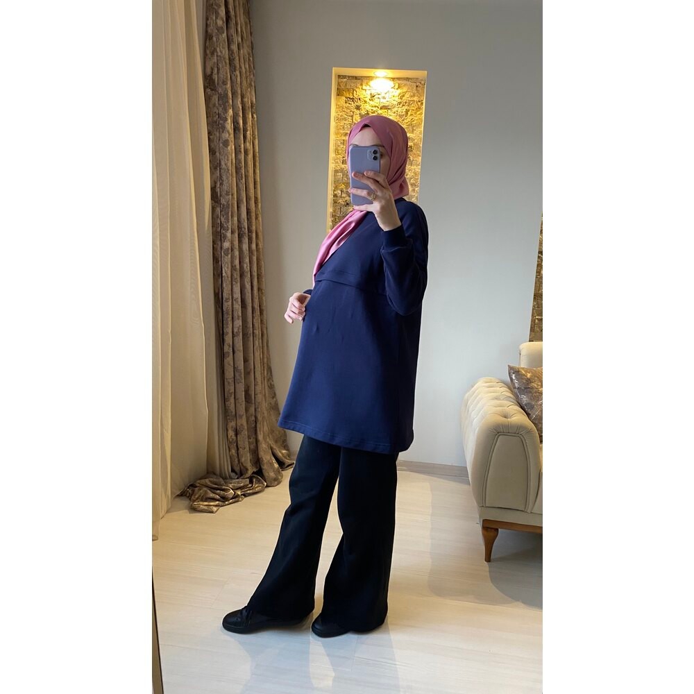 Oversize Sweat 80cm (Lacivert)