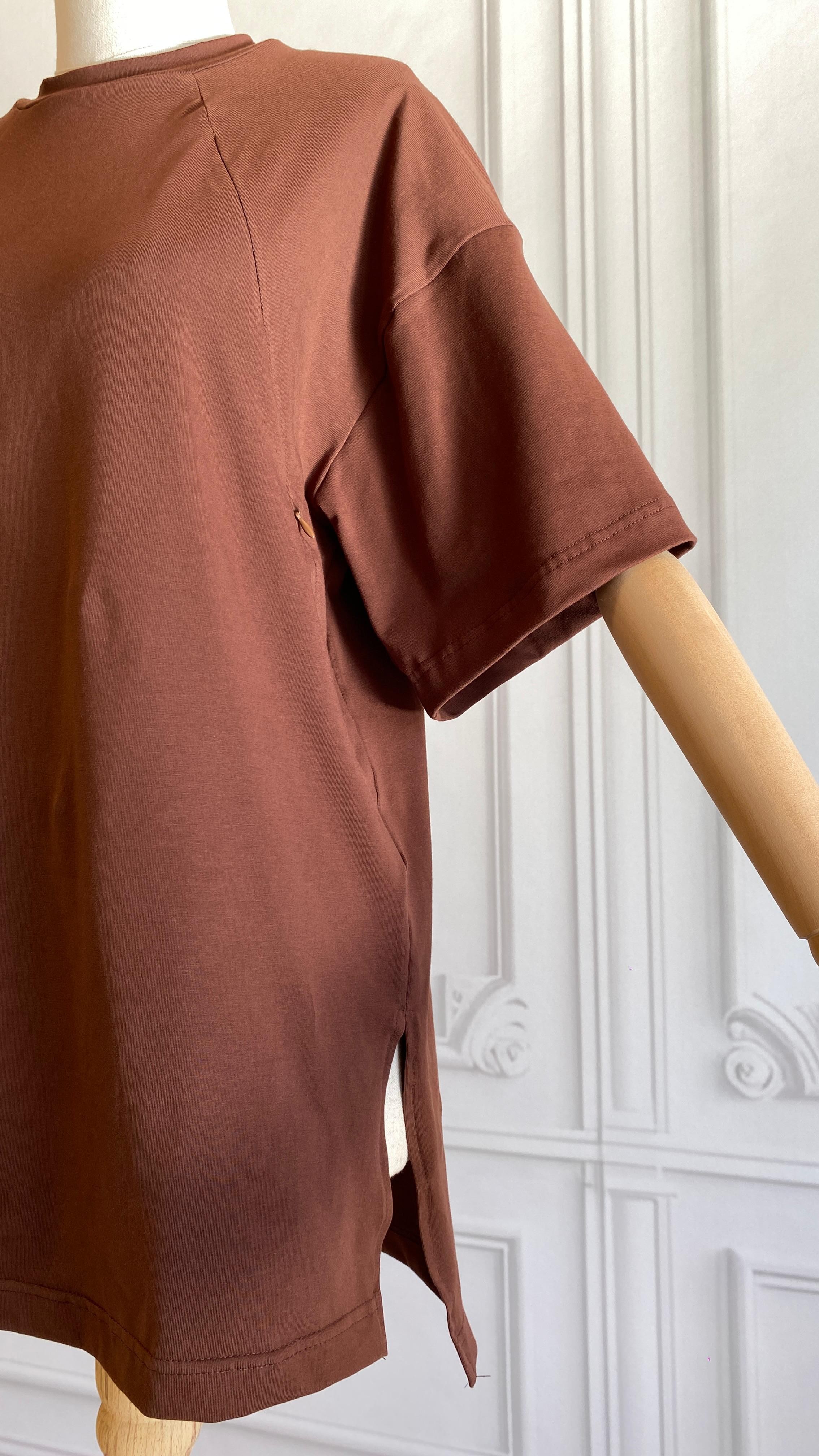 Mersha Oversize Emzirme Özellikli Tişört - Lohusa Tişörtü