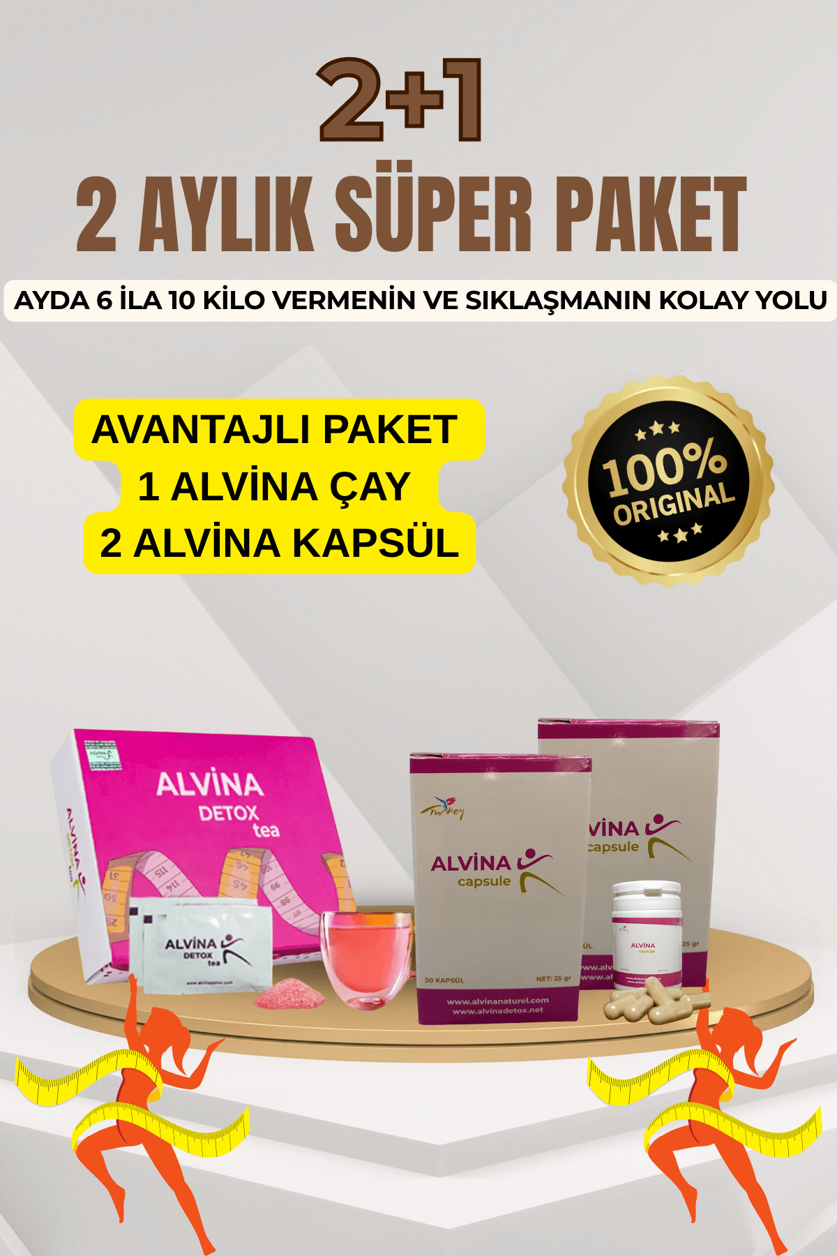 Alvina 2 Kapsül 1 Çay Süper Paket