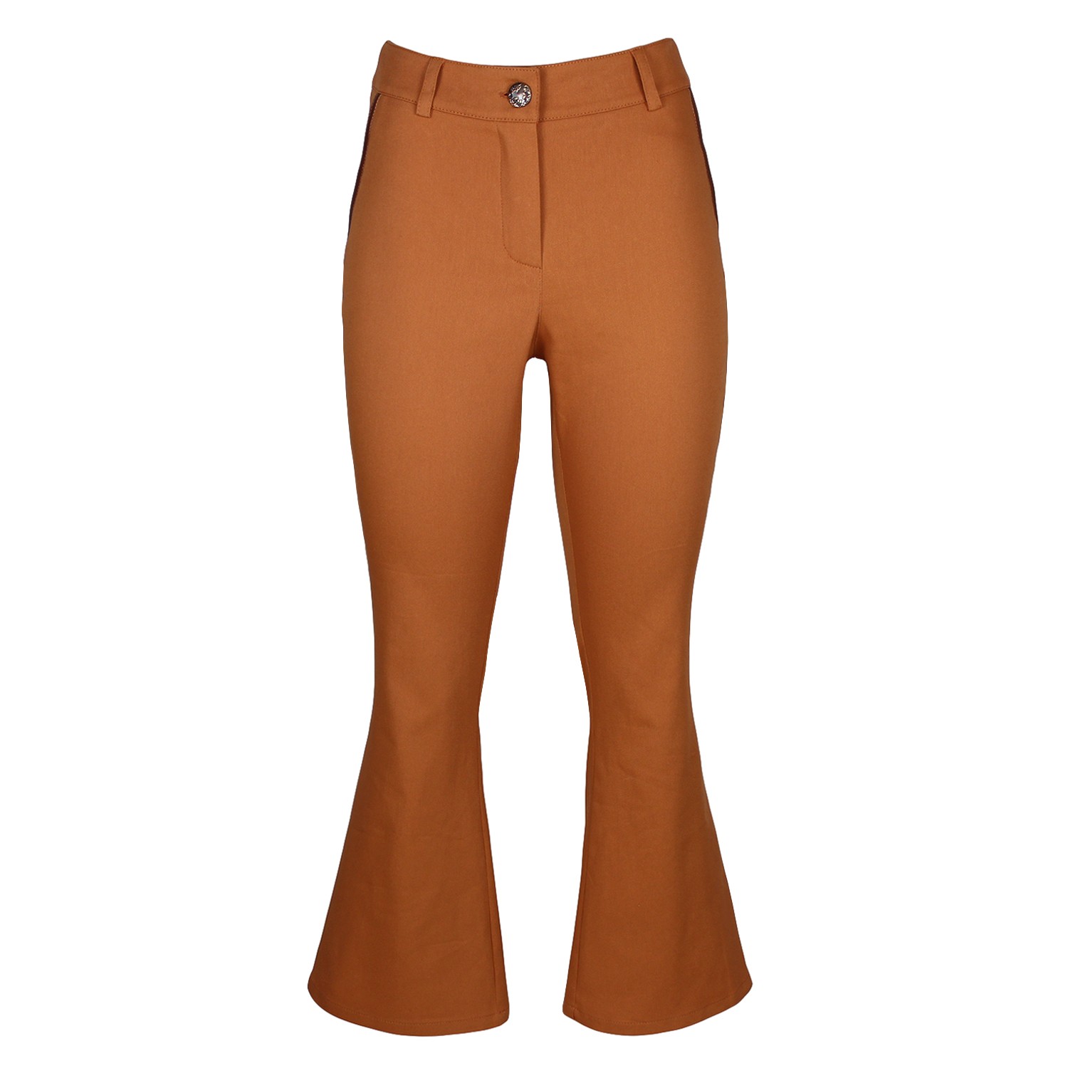 Brick Color Cropped Pants