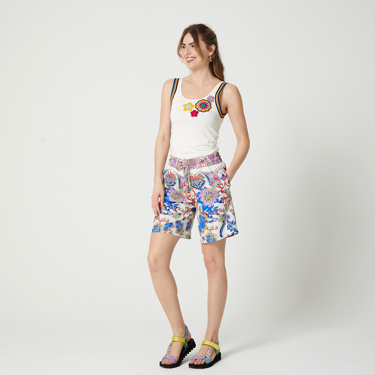 Paisley-Print Shorts