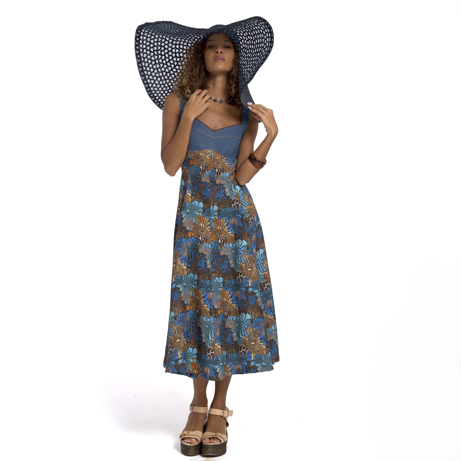 Indigo Midi Dress