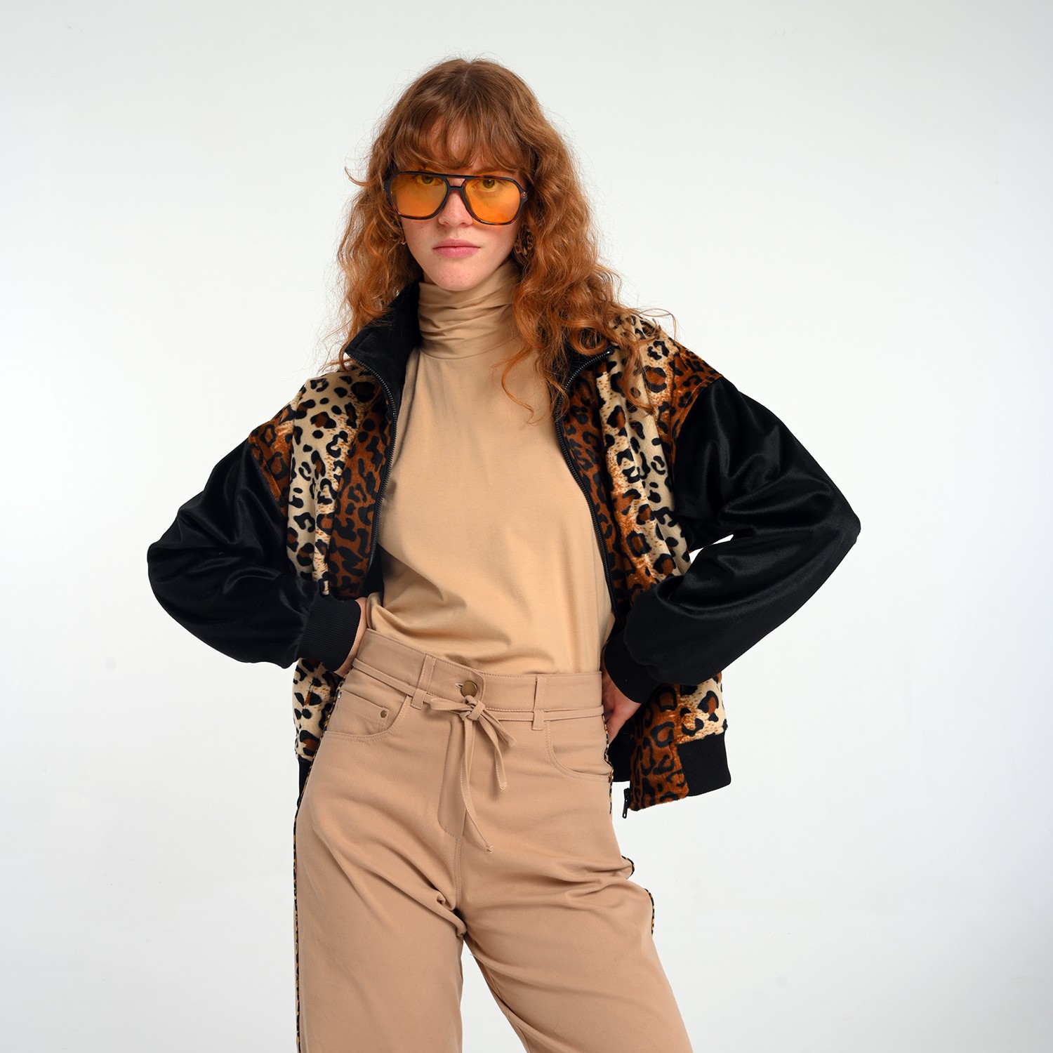 Leopard Print Bomber Jacket