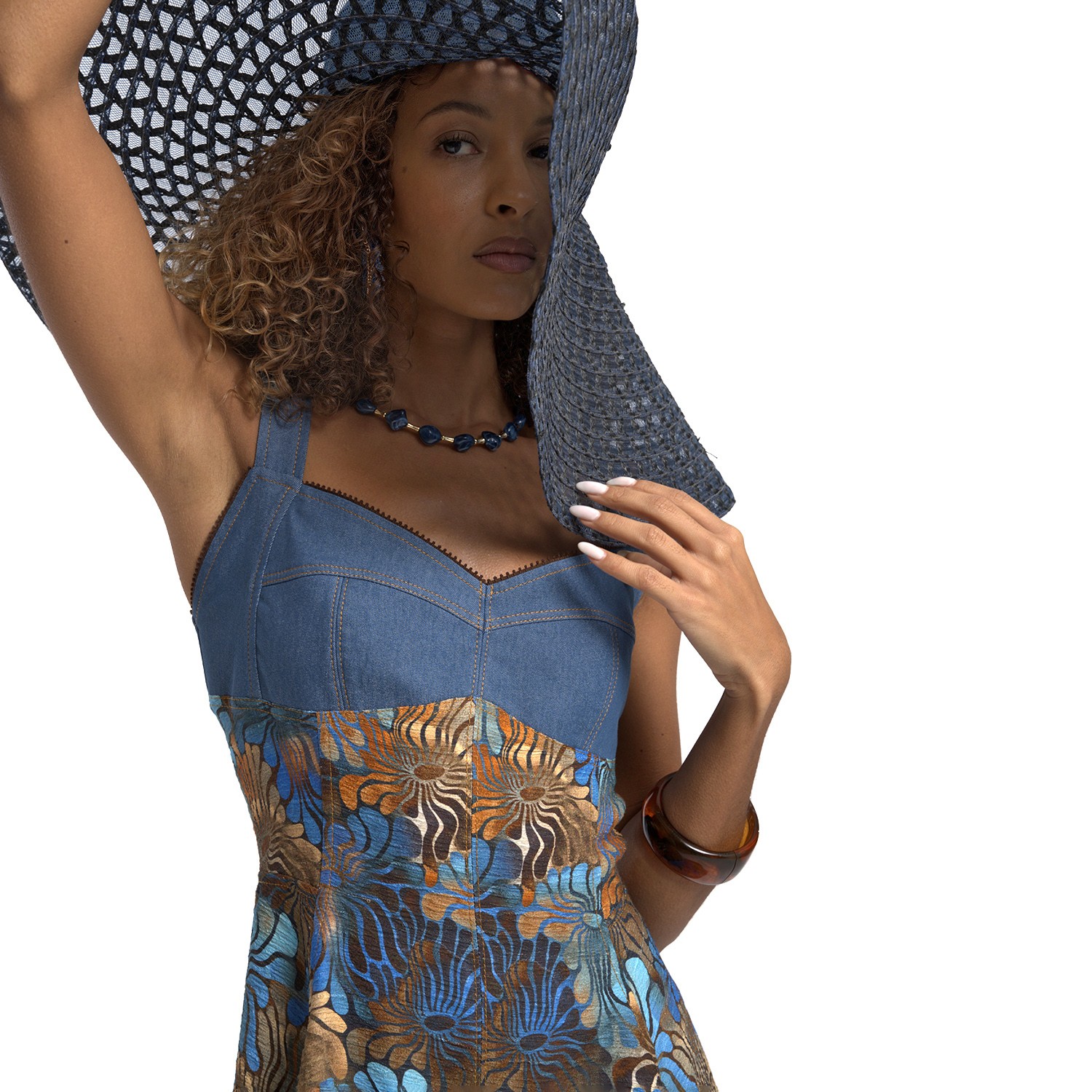 Indigo Midi Dress