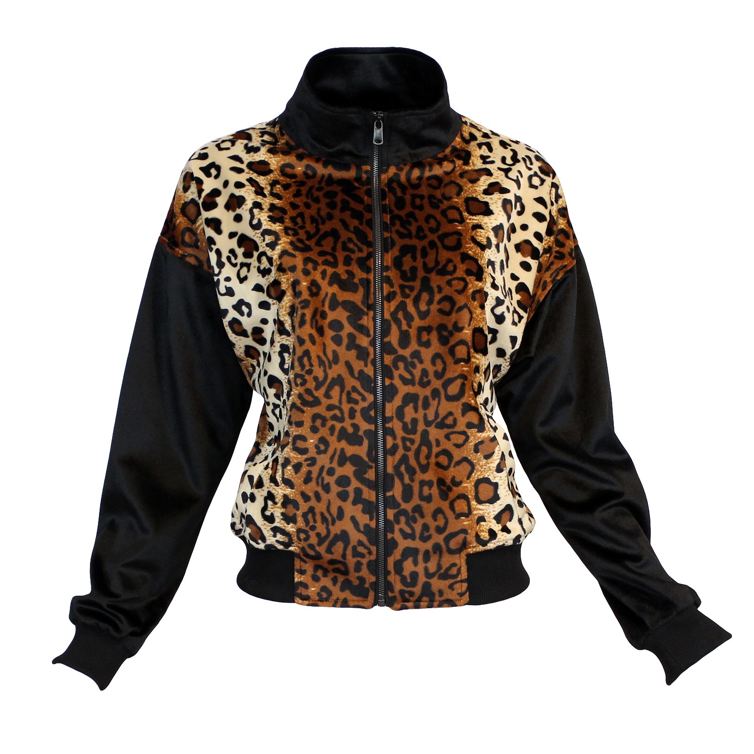 Leopard Print Bomber Jacket