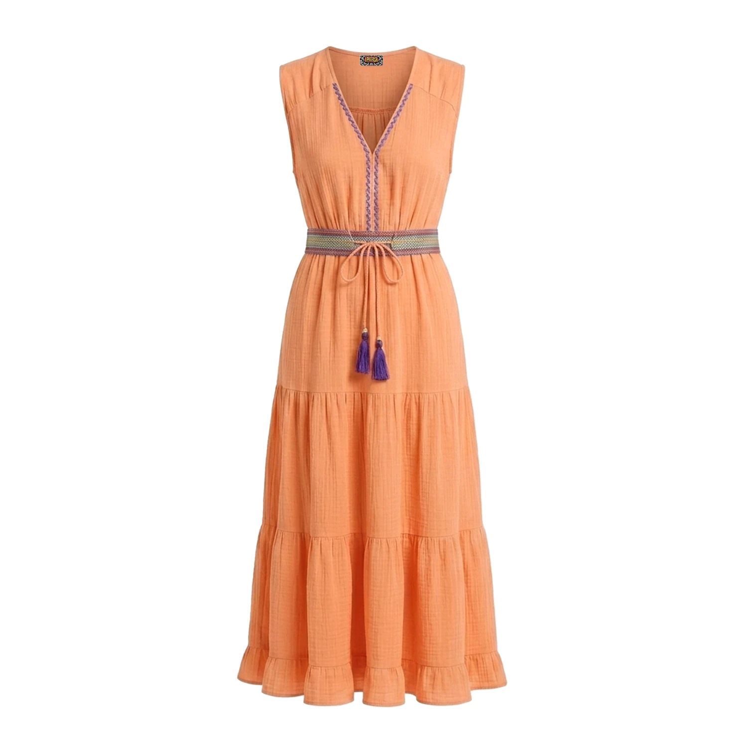 muslin midi dress Floral Muslin Midi Dress: Organic Cotton Cottagecore Clothing
