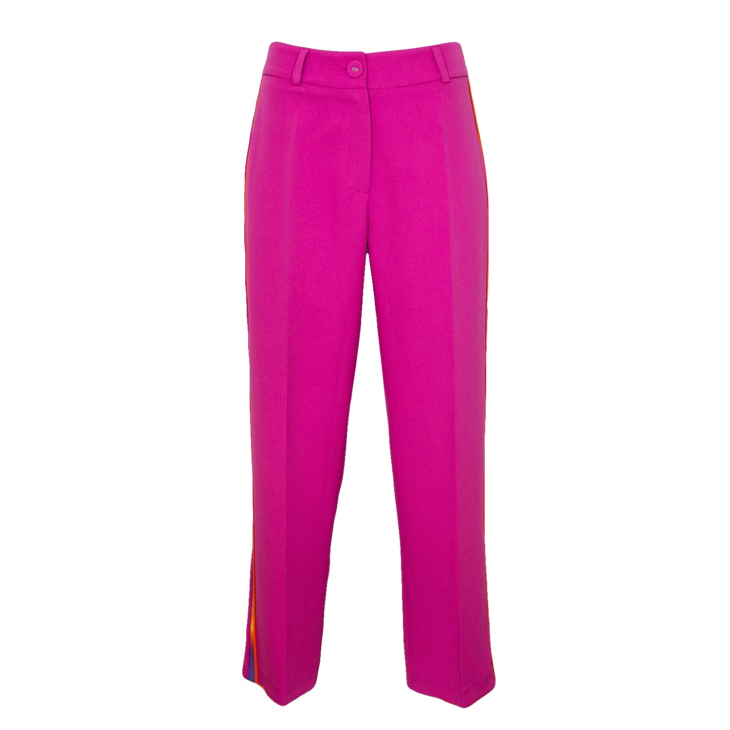 Wide Leg Cropped Fuchsia Pants