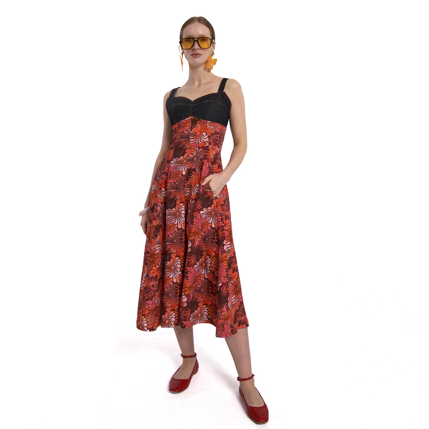 Hibiscus Midi Dress