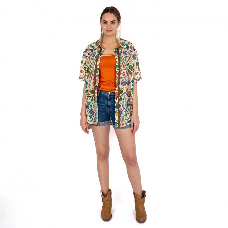 Boho Style Viscose Shirt