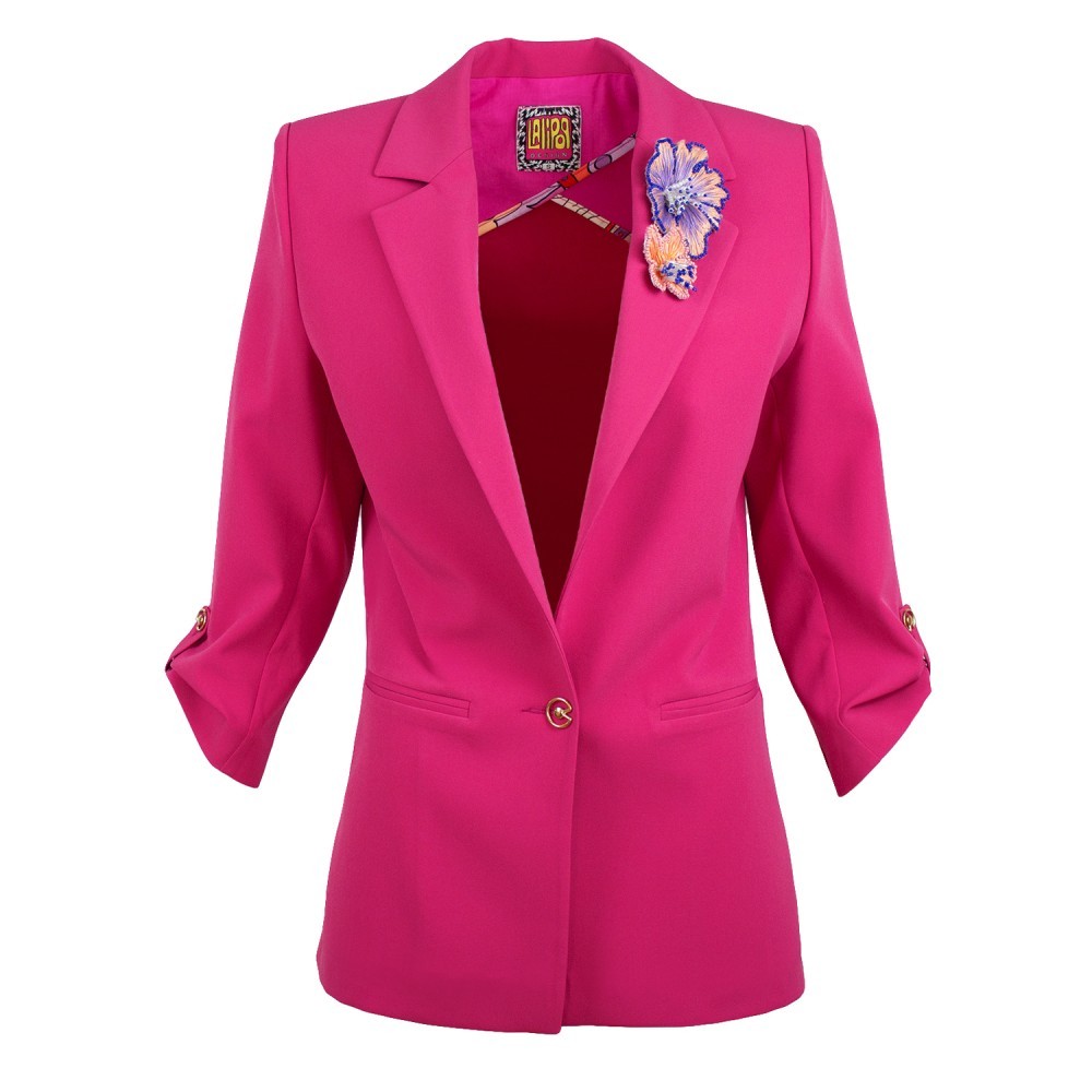 Tailored Fuchsia Unlined Blazer Jacket
