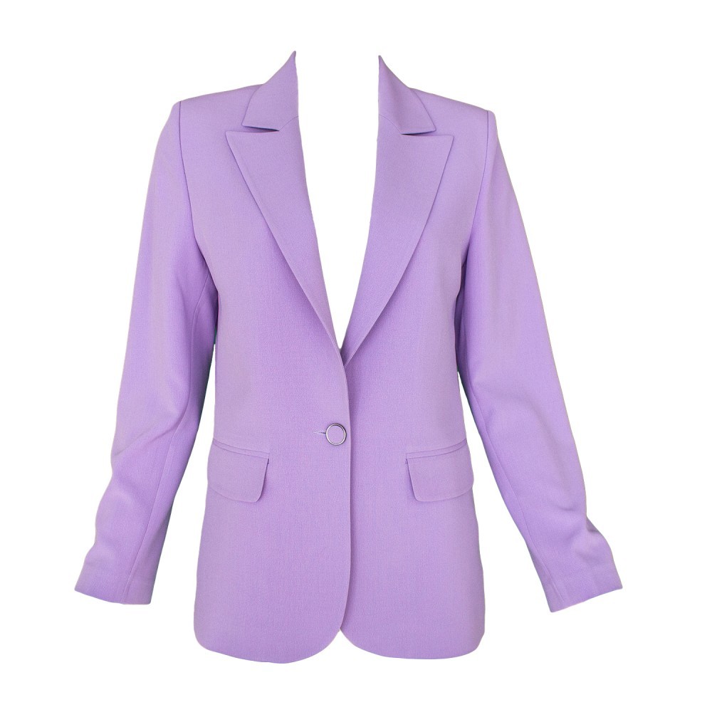 Tailored Blazer Jacket with Embroidery & Lazer Cut Details