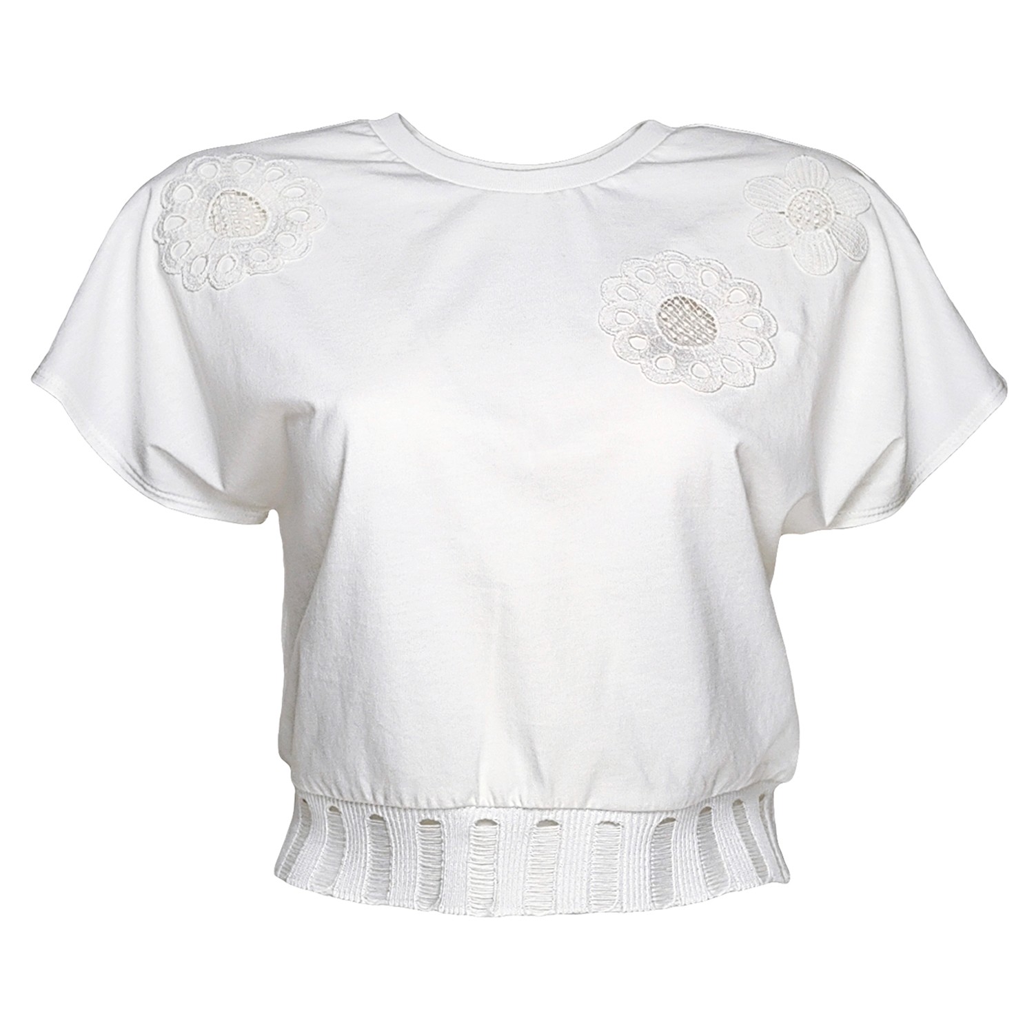 Crochet-Panel T-Shirt
