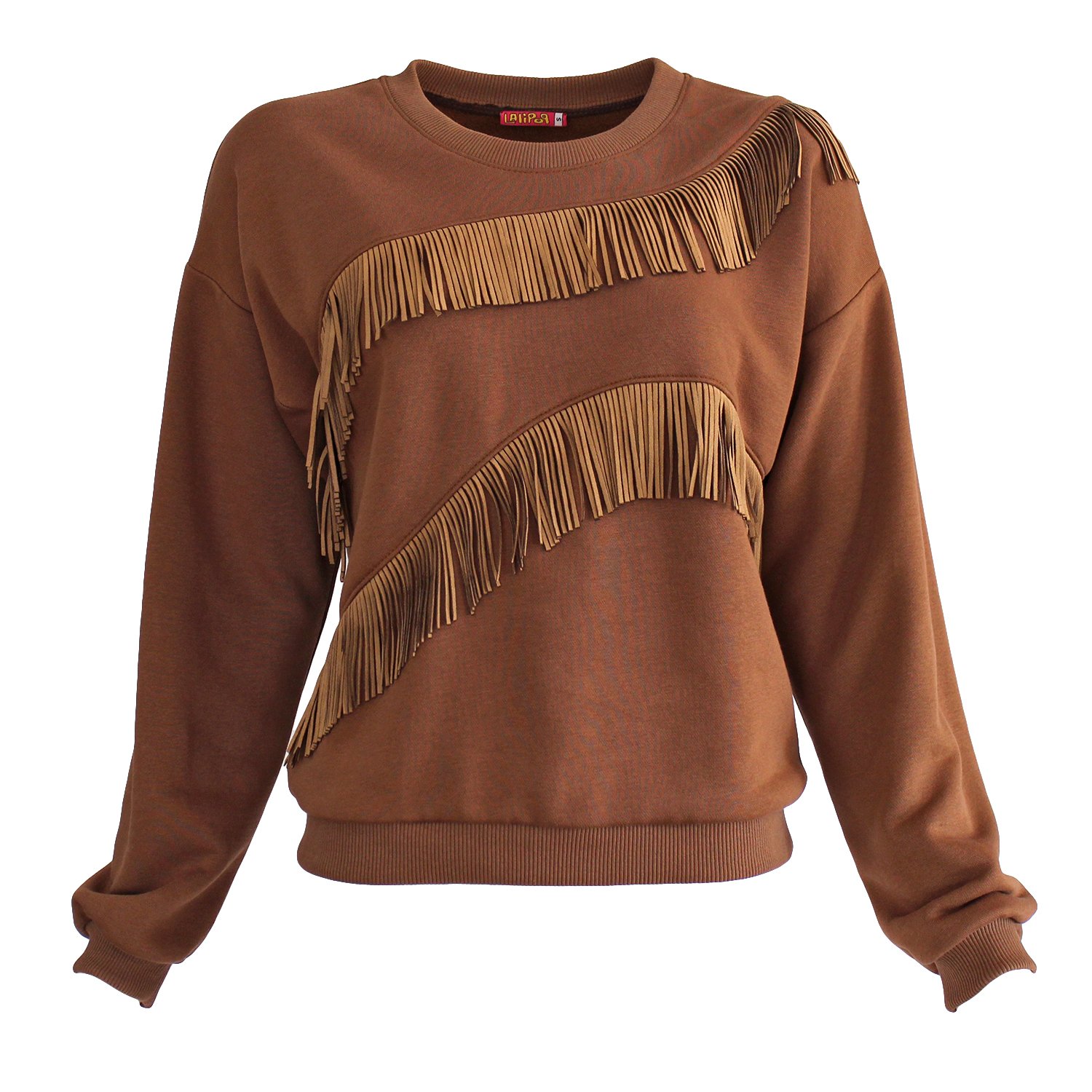 Sweatshirt with Fringe Details