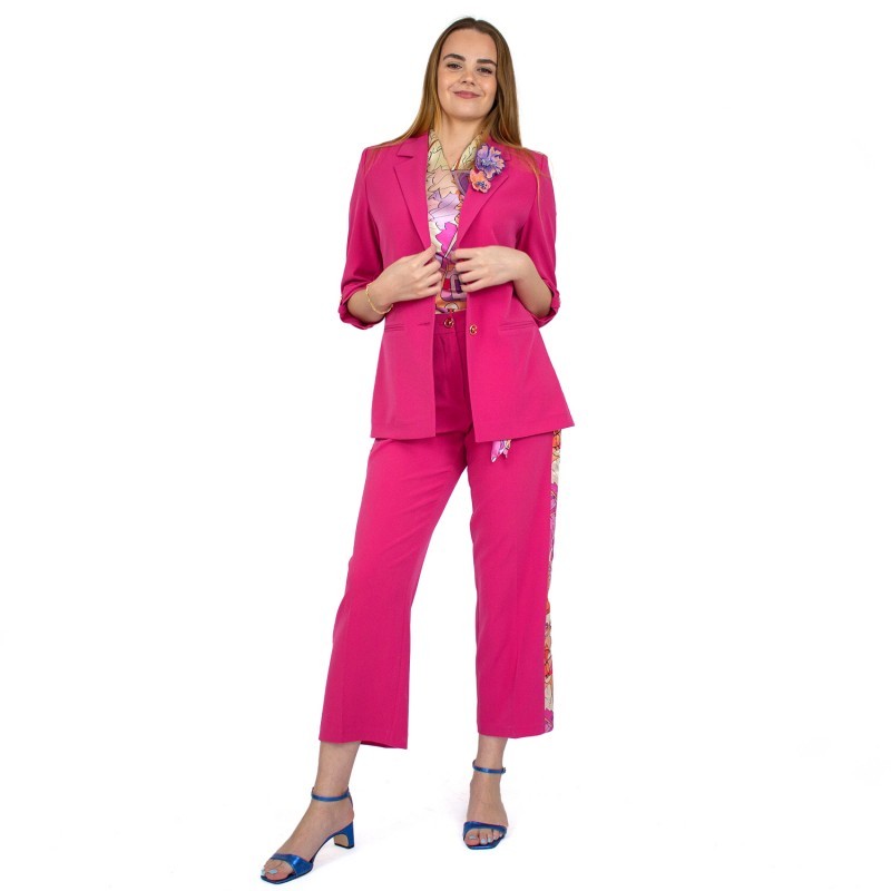 Tailored Fuchsia Unlined Blazer Jacket