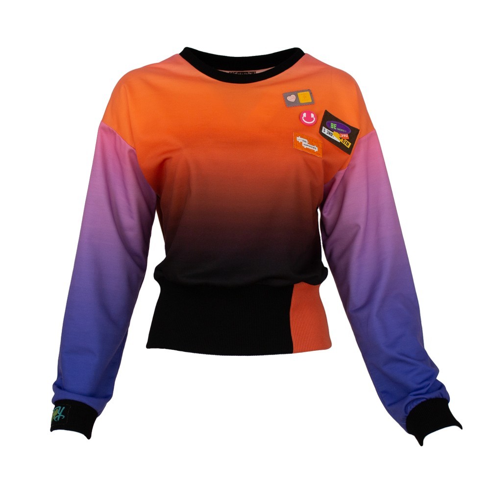 Ombre Cropped Sweatshirt