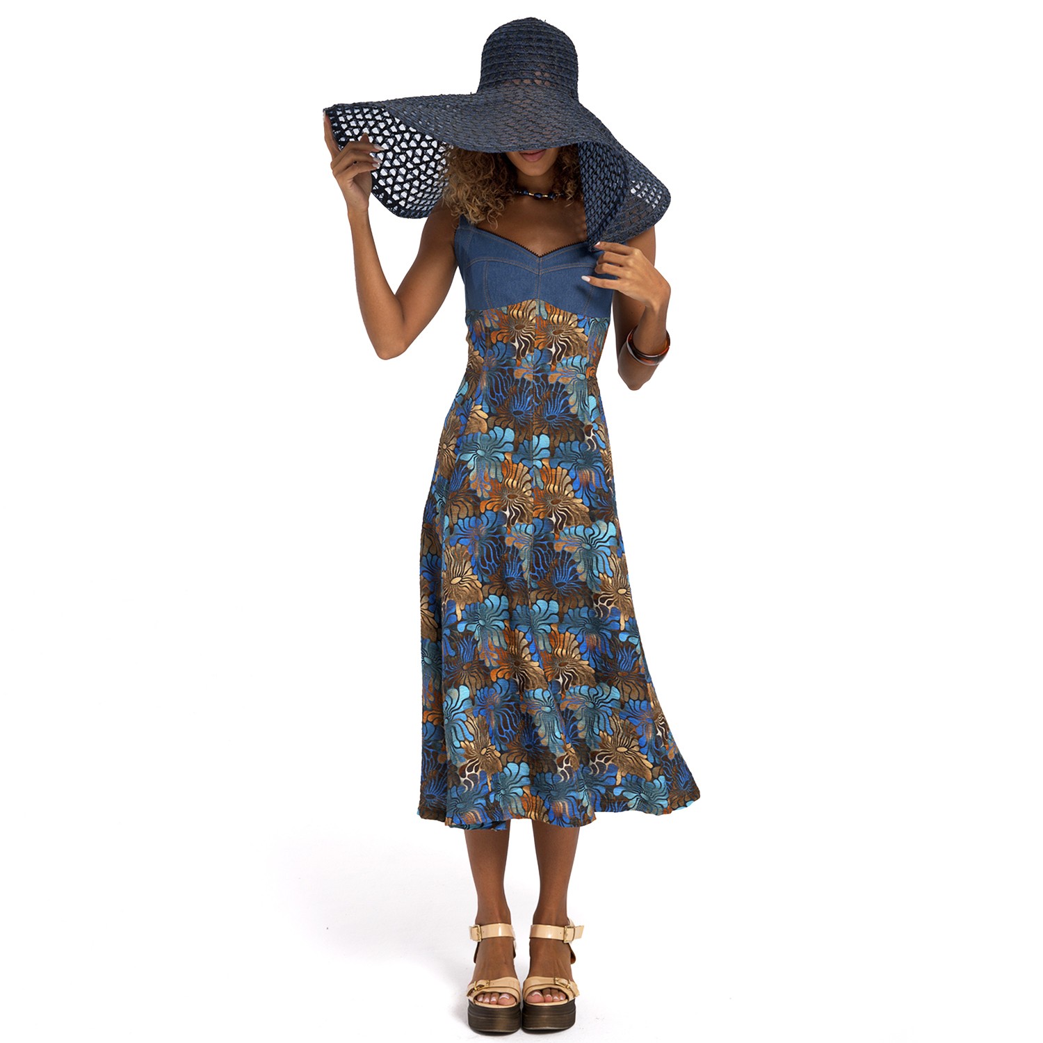 Indigo Midi Dress