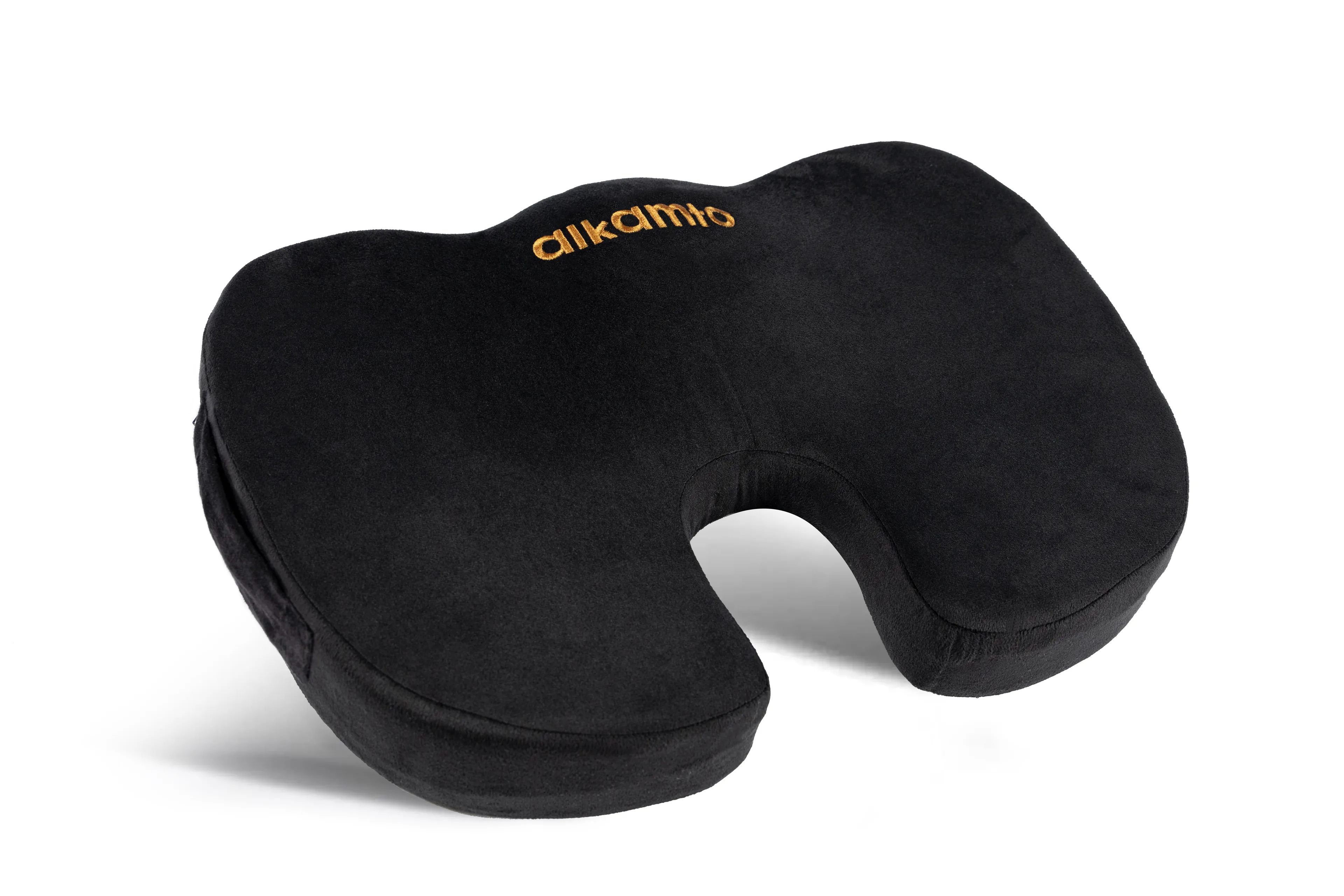 Alkamto Visco Kaydırmaz Tabanlı, Araba, Sandalye Koltuk Minderi Siyah 45x34x7 cm Siyah