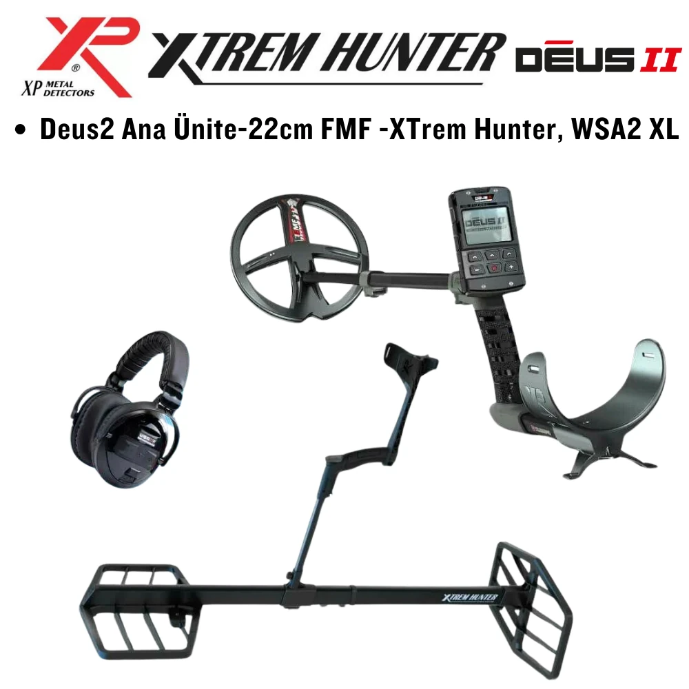 XP XTrem Hunter -22 FMF Başlık, DEUS2 RC ve WSA2XL Kulaklık