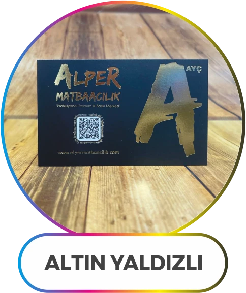 Kartvizit - SIVAMALI YALDIZLI ALTIN VARAK BASKILI 700 GR 1000 ADET