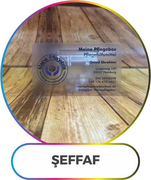 Kartvizit - ŞEFFAF KARTVİZİT 500 ADET