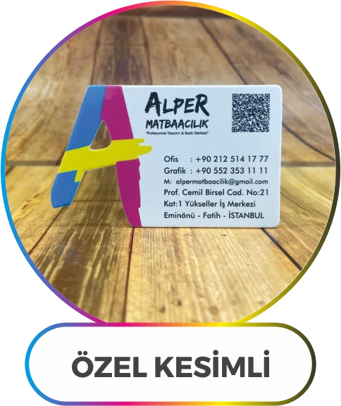 Kartvizit - ÖZEL KESİM SIVAMALI KABARTMA LAKLI 700 GR 1000 ADET