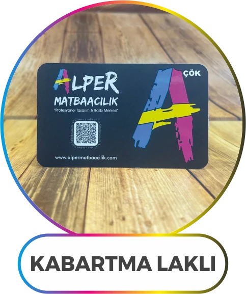 Kartvizit - KABARTMA LAKLI 350 GR 1000 ADET