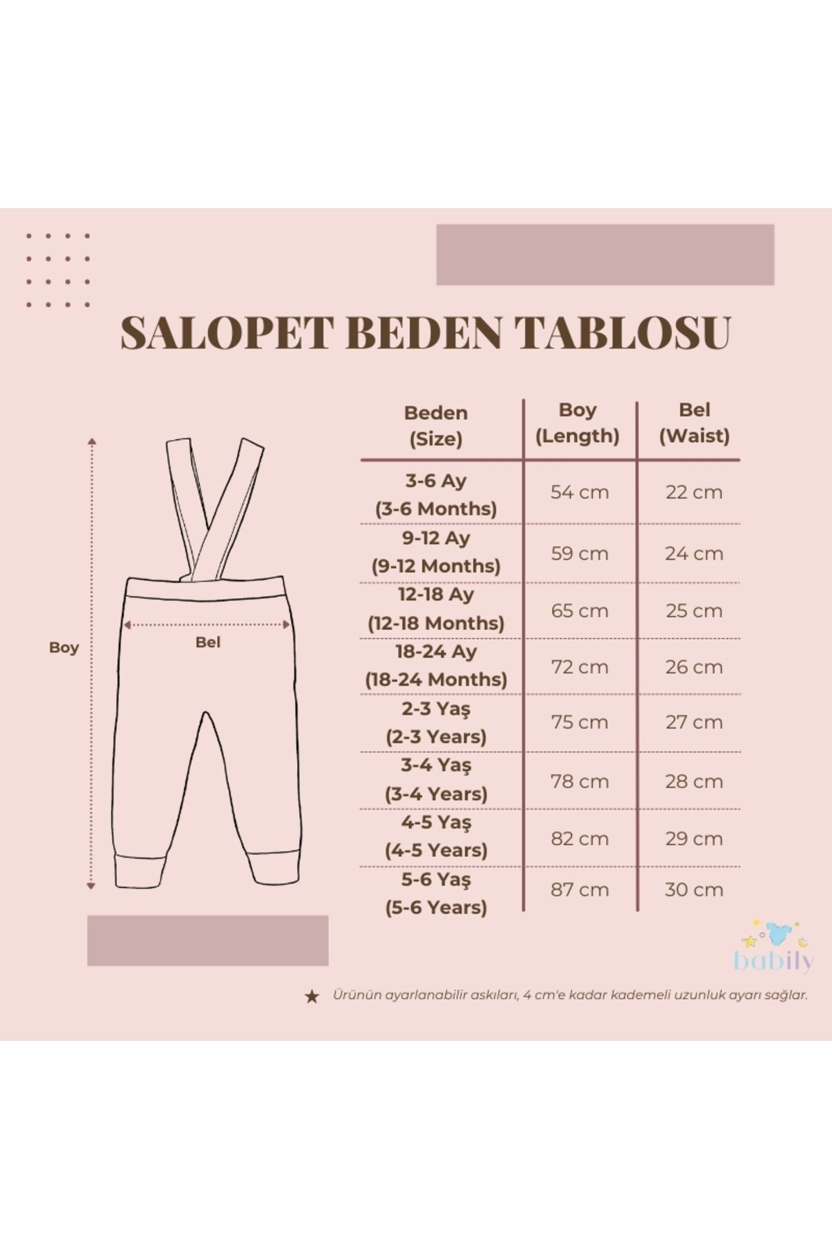 Triko Bebek Salopet - Esnek Unisex Çapraz Askılı - haki