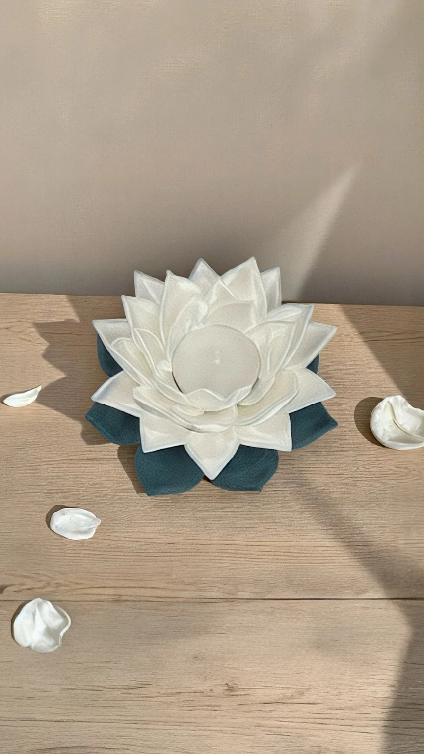 Flora Shine – Lotus Formlu 3'lü Zarif Mumluk Seti