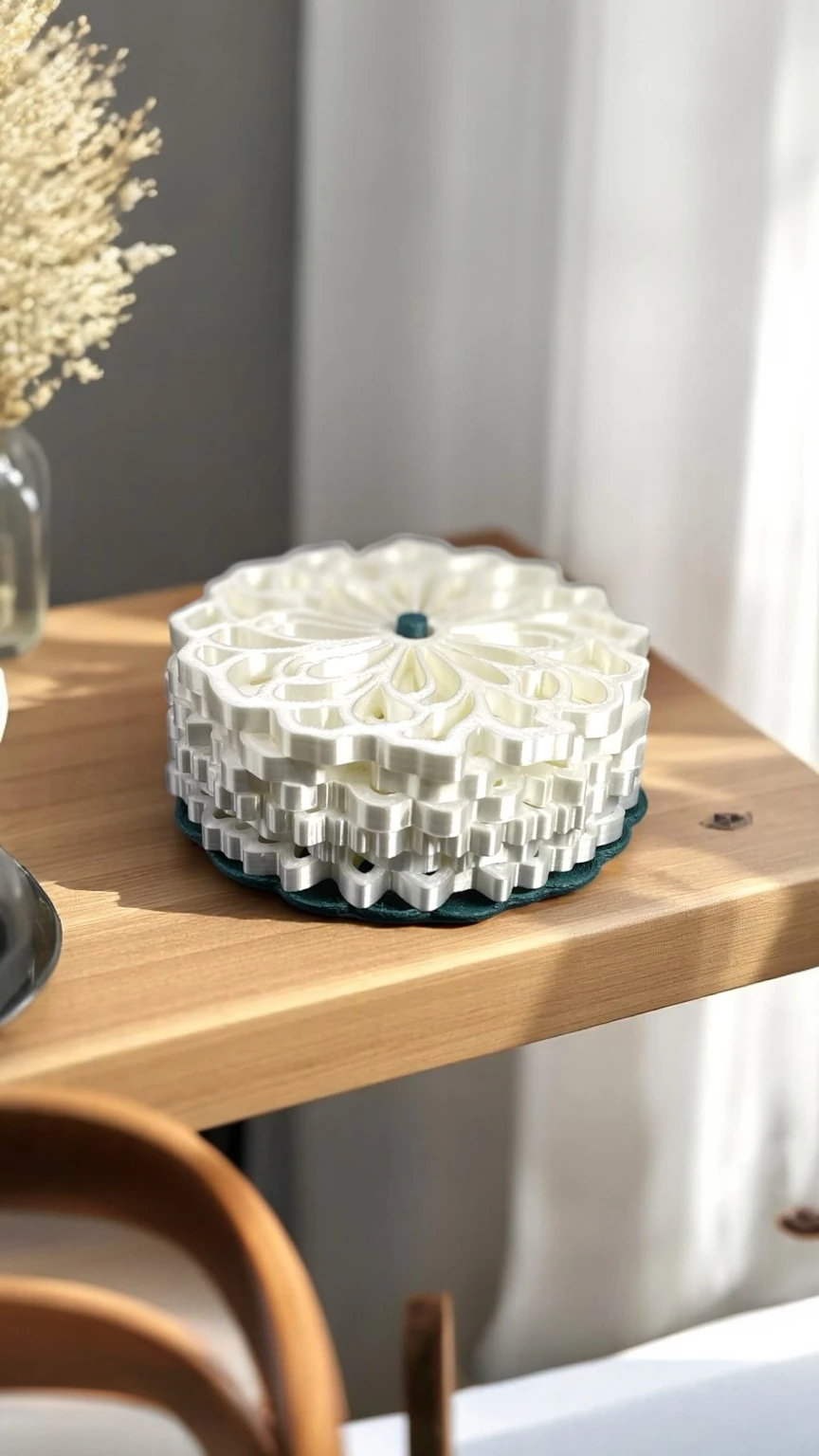  Flora Bloom – 6’lı Çiçek Formlu Bardak Altlığı Seti