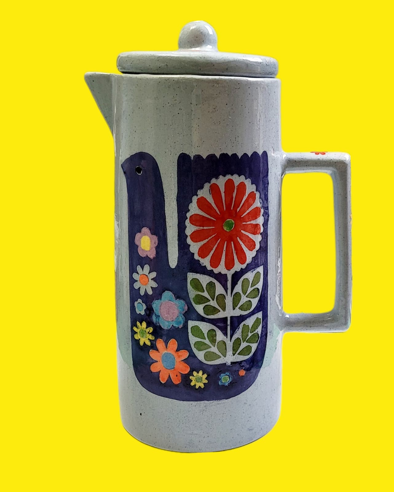 Seramik Renkli Sürahi - Folk Bird