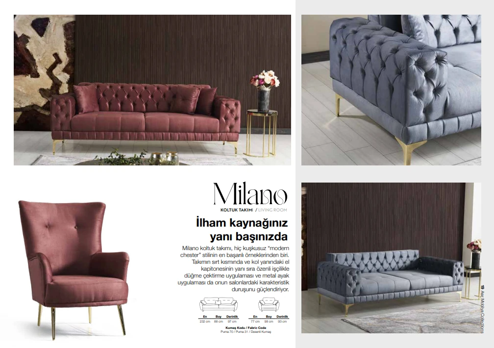 MİLANO KOLTUK TAKIMI