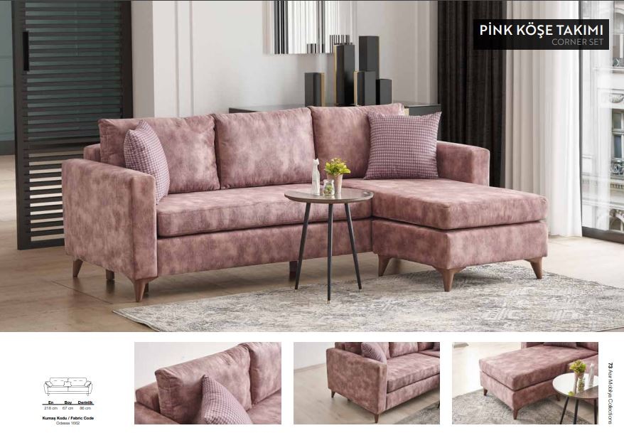 Asır mobilya Pink köşe takımı